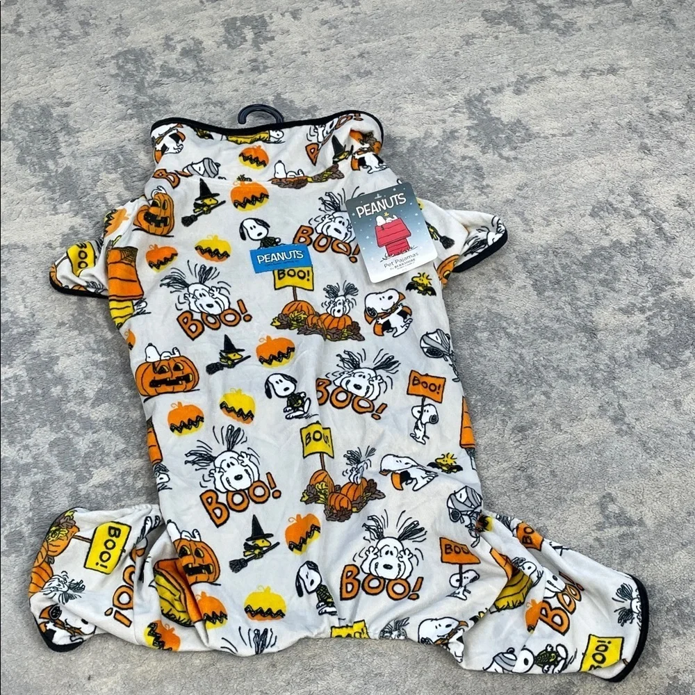 NWT Berkshire Snoopy Peanuts Halloween Pumpkin Dog Pajamas Soft Sz L